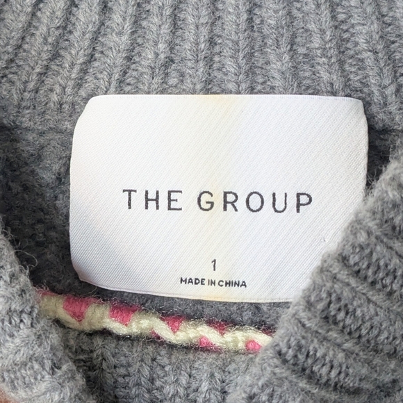 Aritzia The Group by Babaton Cable Knit Crewneck Sweater - Gray - Size 1 Great - Picture 3 of 5